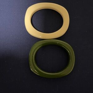 Set of Two Chunky Bangle Bracelets
